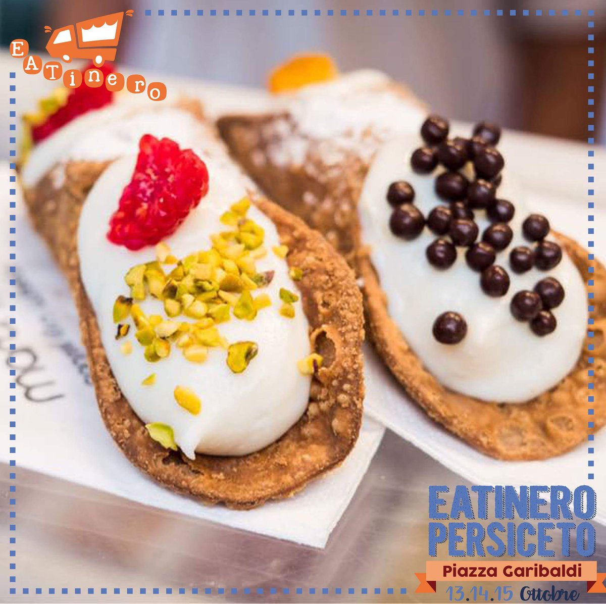 Ormai non possiamo più tenerlo segreto...Quanto è goloso #SanZvàn ? 😋 E' in arrivo #marchese @cannolionwheels - il Re dei #cannolisiciliani