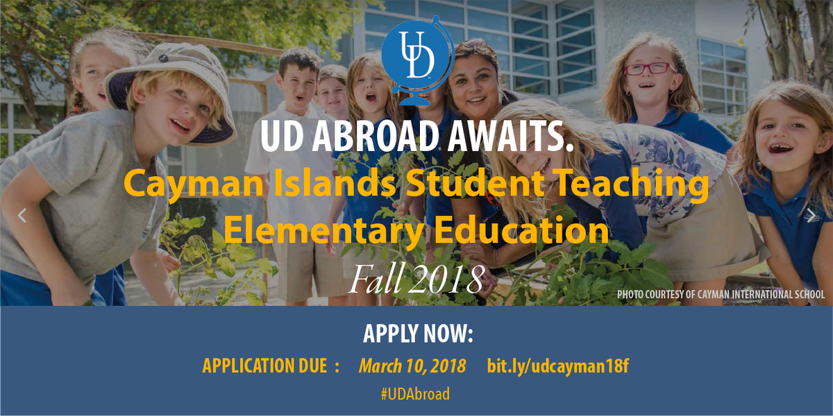UDCEHD's tweet photo. #StudentTeach internationally with CEHD! Cayman Islands interest meeting next Weds. 10/18 at 4pm in 207 Willard https://t.co/axDZgDcBk0 https://t.co/CSepiRyUiu