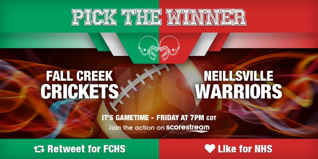 Who wins?
RT for Fall Creek <a href="/fccrickets/">Fall Creek School District</a>
Like for Neillsville <a href="/Neillsville_SD/">Neillsville Schools</a>
Get the app 🔥 scorestream.com/app?rId=twg