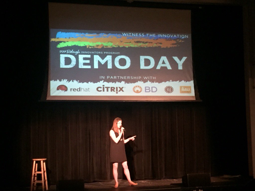 cgergen's tweet image. Liz Tracy @HQRaleigh kicking off #innovatorsprogram demo day 2017 with partners @citrix &amp;amp; @redhatopen