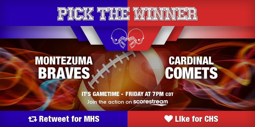 Who wins?
RT for Montezuma @MontezumaSchool
Like for Cardinal <a href="/cardinalcomets/">Cardinal Comets</a>
Get the app 🔥 scorestream.com/app?rId=twg