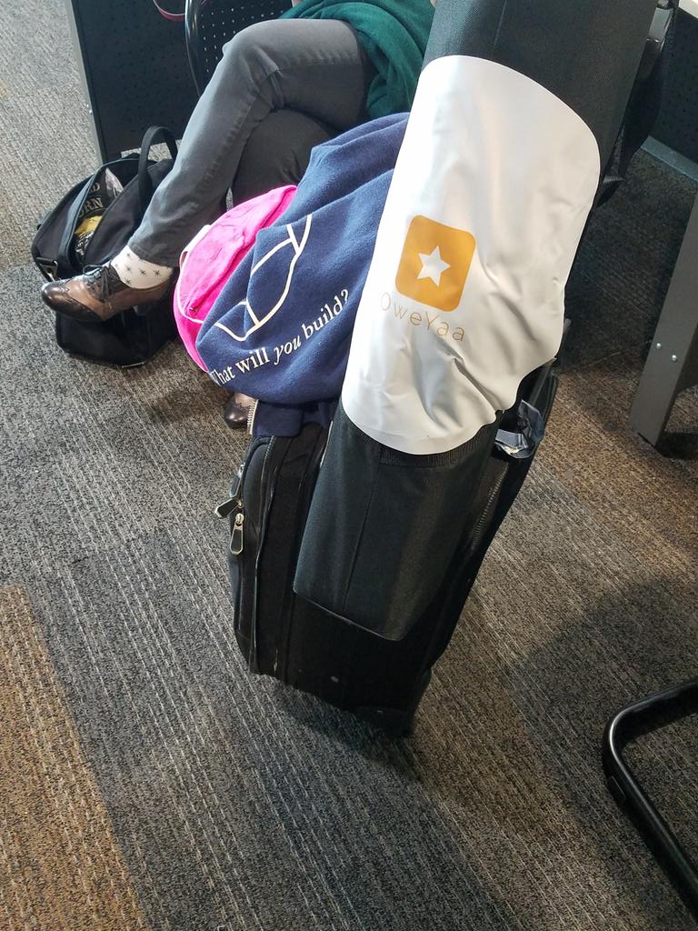 OweYaa's tweet photo. #SocEnt Startup Travel Gear leaving San Fran for a exciting @changemakers  #AmExLeads week. https://t.co/4s4sEf3Ohq
