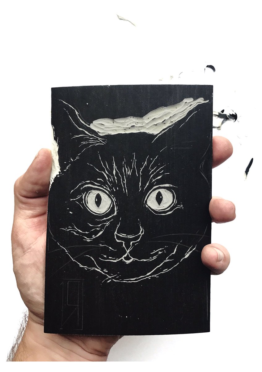 therollus1's tweet photo. Started a new #linocut 🐈😝 https://t.co/y9IUOToDLo