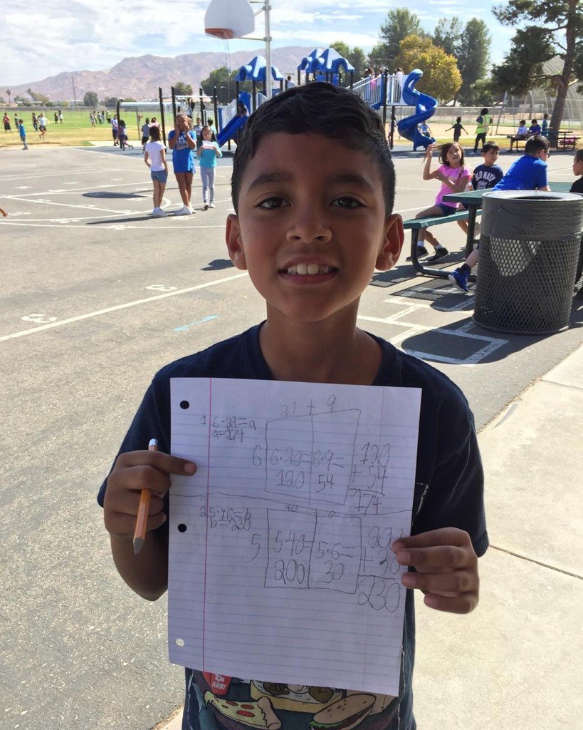 RainbowRidge_VV's tweet photo. Jared is #committedtocollege! He is practicing his area model math skills during recess. What a committed scholar!… https://t.co/wIaPiMA4bd https://t.co/Q3lXz4aXRG