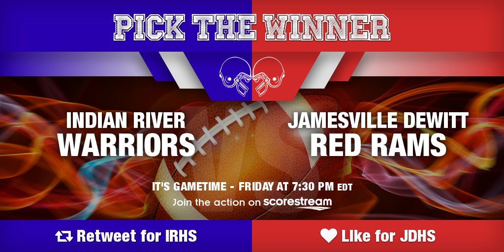 Who wins??
Retweet for Indian River
Like for Jamesville Dewitt (<a href="/jdathletics/">JD Athletics</a>)
Get the app 🔥 scorestream.com/app?rId=twg