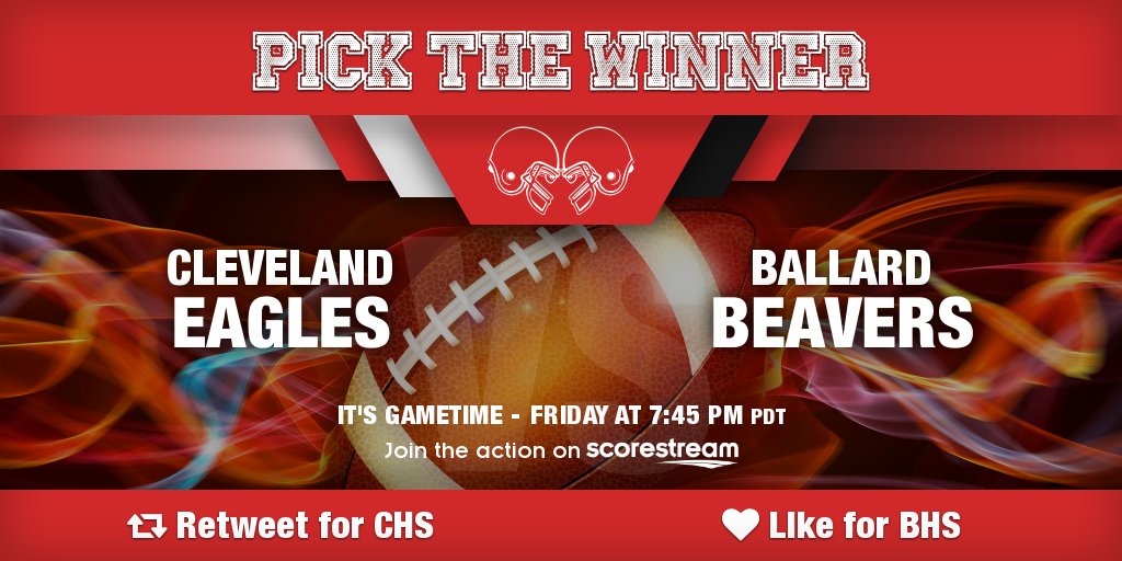 Who wins??
Retweet for Cleveland
Like for Ballard (<a href="/BallardHSSports/">Ballard HS Athletics</a>)
Get the app 🔥 scorestream.com/app?rId=twg