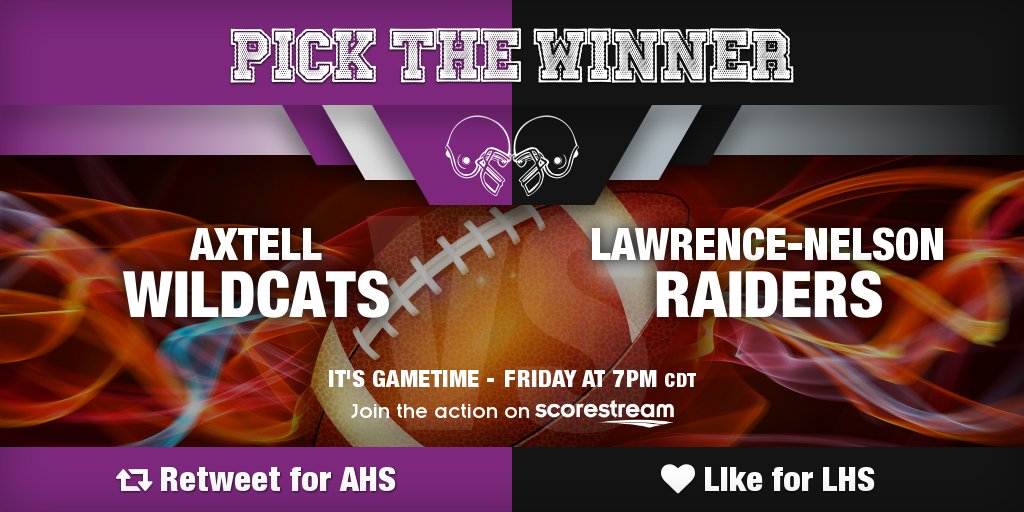 Who wins??
Retweet for Axtell (<a href="/axtellwildcats/">Axtell Wildcats</a>)
Like for Lawrence-Nelson
Get the app 🔥 scorestream.com/app?rId=twg