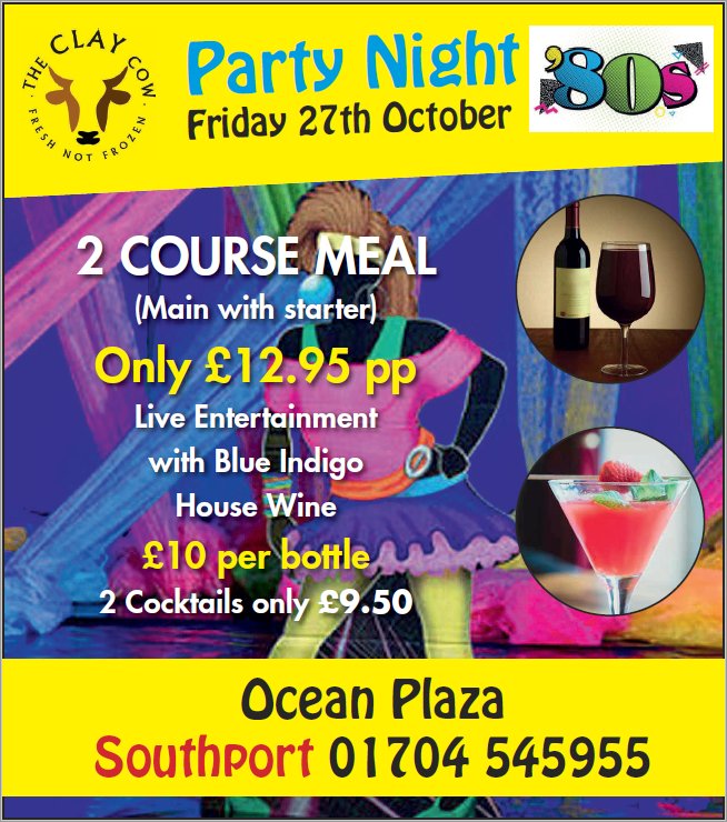 Don't forget about our #80sNight coming up!!!!
It is going to be a brilliant night and the first of many :) 
#TheClayCow