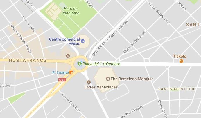 3CatInfo's tweet photo. Usuaris de Google Maps canvien el nom de la "plaça Espanya" per "plaça 1 d'octubre" https://t.co/l13EjVH13s #10octTV3 #10oCatRàdio https://t.co/AWL5fteqpA