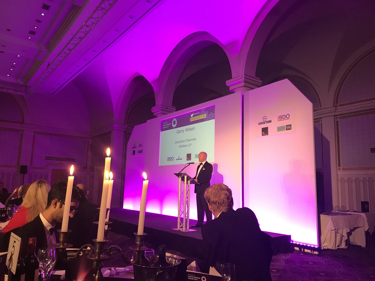 FDAwardsYorks's tweet photo. Garry Wilson talks to our guests about the importance of good FDs as a CEOs ‘perfect wingman’ or the ‘Scotty to their Captain Kirk’ #YFDA17 https://t.co/JQLuf0yCGz