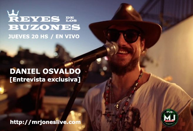 Mañana voy a hablar con el crack Daniel Osvaldo, líder de <a href="/BarrioViejoOk/">Barrio Viejo</a>. Va a ser un notón, a las 20 hs por acá mrjoneslive.com
