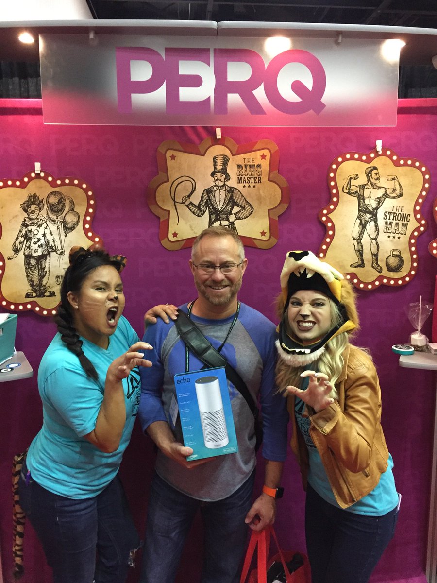 Congrats to today’s Amazon Echo winner, Noah Williams of <a href="/birgeandheld/">Birge & Held</a>! Thanks for dropping by the booth! #midwestmc17