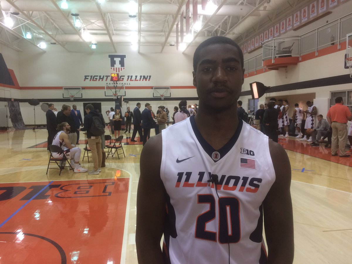 hoijim's tweet photo. GREAT to interview a Peoria Illini again!  Coach Brad Underwood says thru 9 practices, Da'Monte Williams has been Illini's biggest surprise https://t.co/e6W7BCFYmN