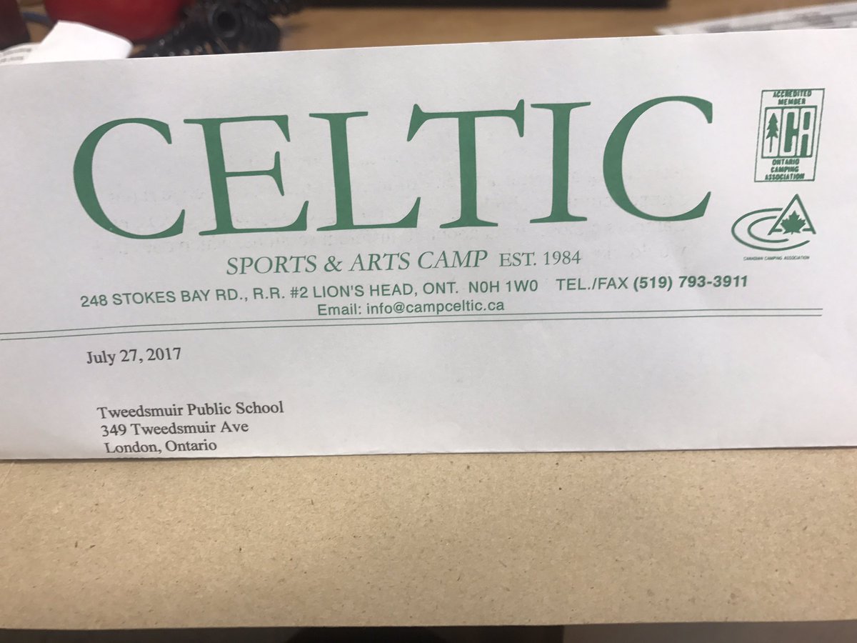 Camp Celtic Info Night Tonight 7:30 room 111. All Tweedsmuir grade 8 parents and students welcome.