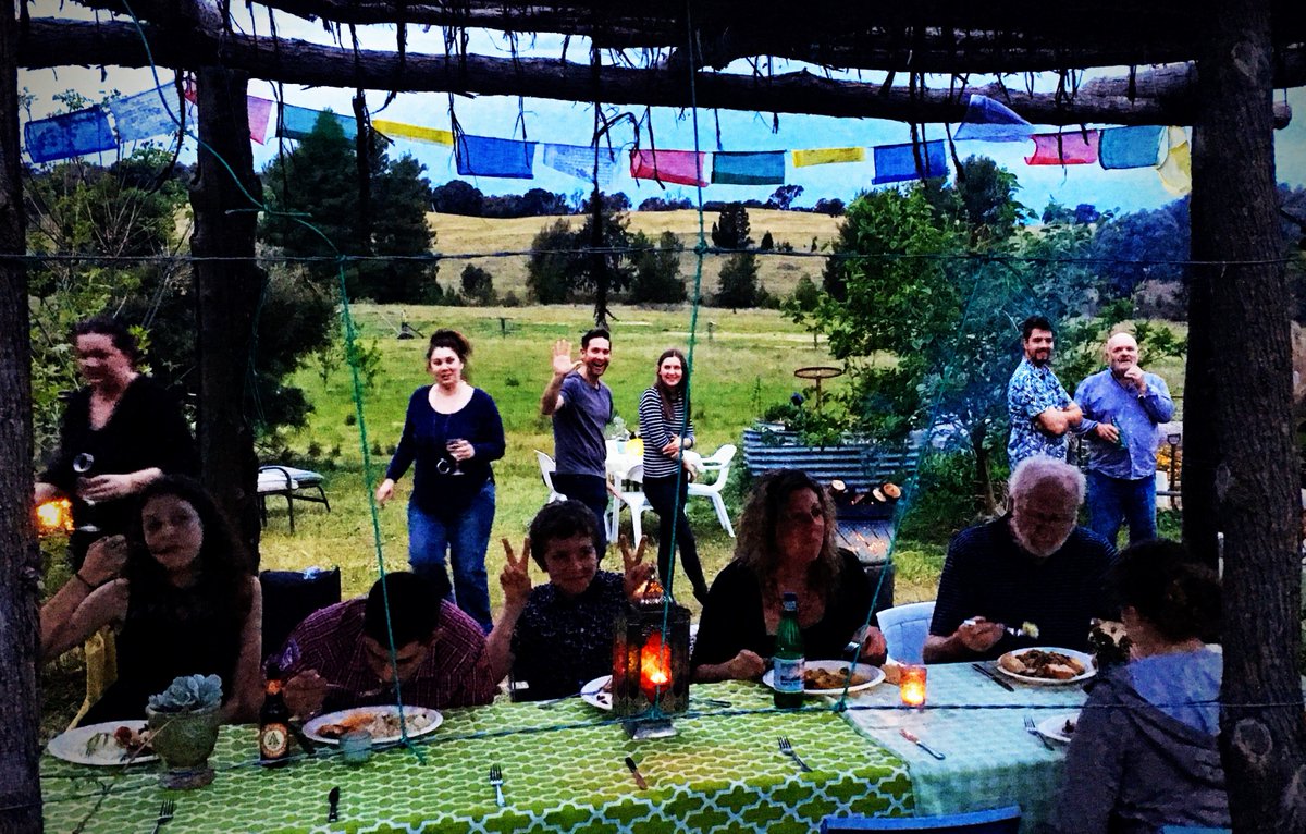 bushgoddess's tweet photo. #fairfoodweek at #springviewecofarm last night celebrating #tasteriverina. @youcamp1 guests joined us w shared #localfeasting #conviviality https://t.co/m64s5O8MJ7