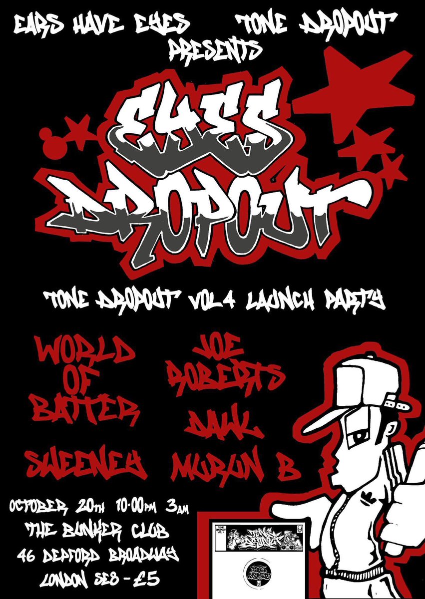 sweeneydropout's tweet photo. Vol.4 launch party at bunker deptford gonna be huge only £5 on door hope see ya there 20 th October xxx https://t.co/JS2eX8qjsQ