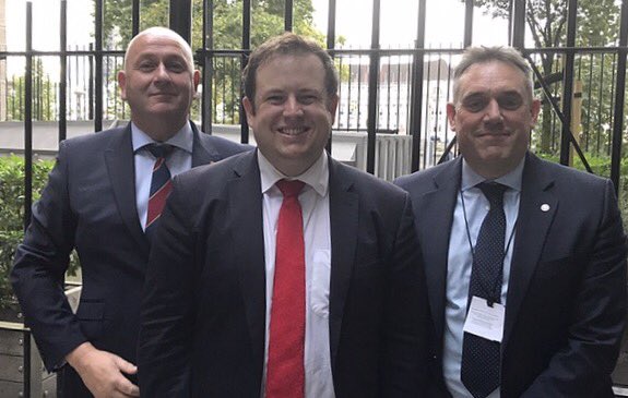 CNPolFed's tweet photo. Great for our Ch Exec and Chairman to meet up with @SDoughtyMP today - talking #pensions and our members #GreatPoliceWork in #OpTemperer https://t.co/UYxhUfPCg5