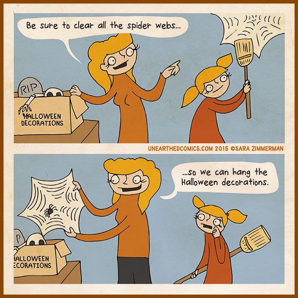 UnearthedComics's tweet photo. So, here I am making absolutely NO sense as a parent once again. 
10 #Comics About #Parenting Through #Halloween >>> https://t.co/v7kfWxHU9I https://t.co/PLI304DvGz