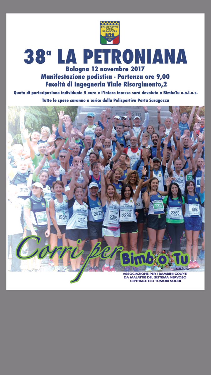 Cosa vuole dire "fare beneficenza", è partecipare a La Petroniana#polisportivaportasaragozza #running#bimbotu#lapetroniana2017#runnerbologna