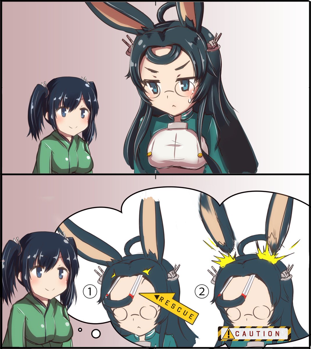 蒼龍「めっちゃ見られてる…」
蒼龍「あの前髪なんなんだろう…」
#アズールレーン 
#碧蓝航线 