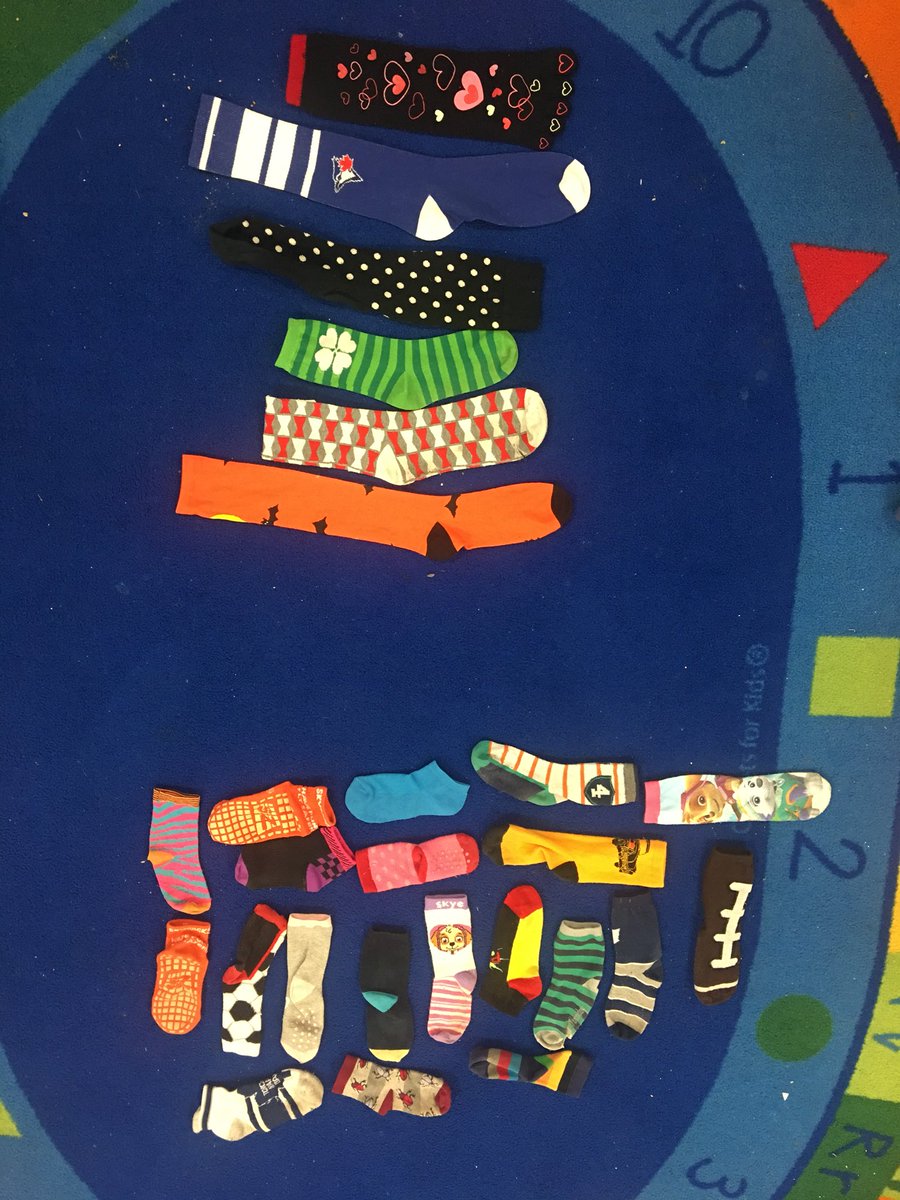 MrsCunningham17's tweet image. Can you guess our sorting rules?  #sockmath #allofthese #same