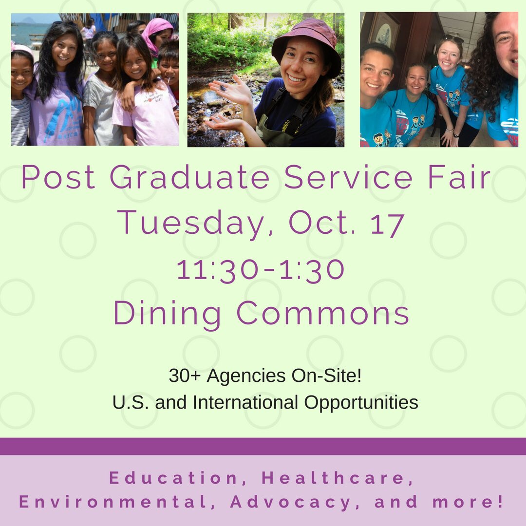 HireStonehill's tweet photo. All class years &amp; majors welcome to explore service opportunities at our annual fair! 🌎 #savethedate 
@stonehillmsm @Lead4Justice3 @SCES1718 https://t.co/quQpMDs3Gz