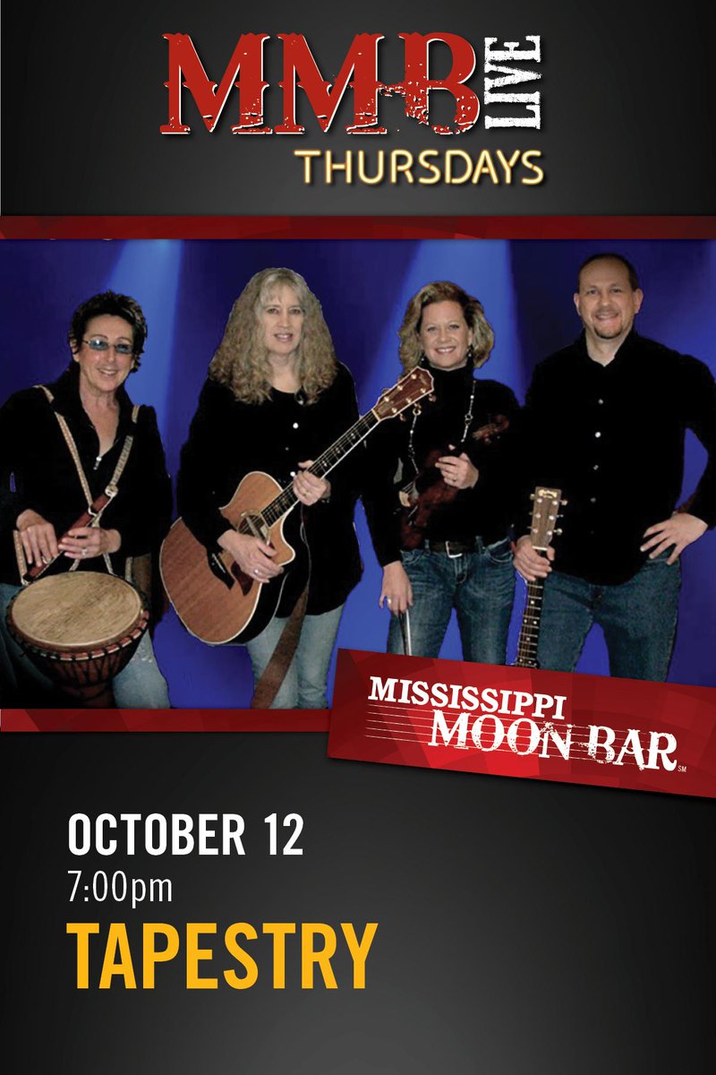 MissMoonBar's tweet photo. #MMBLive welcomes Tapestry to the stage! The Moon Bar is the place to be on Thursdays for amazing music from local artists and $2 Buds! https://t.co/n0CC8wlt8G