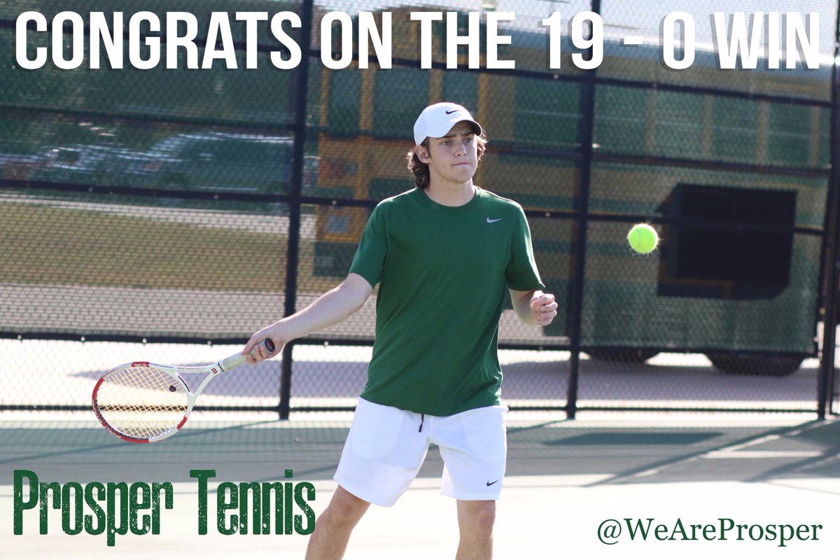 we_are_prosper's tweet photo. Congrats to @ProsperTennis on the 19-0 win yesterday! https://t.co/ZZz5fzNhvk