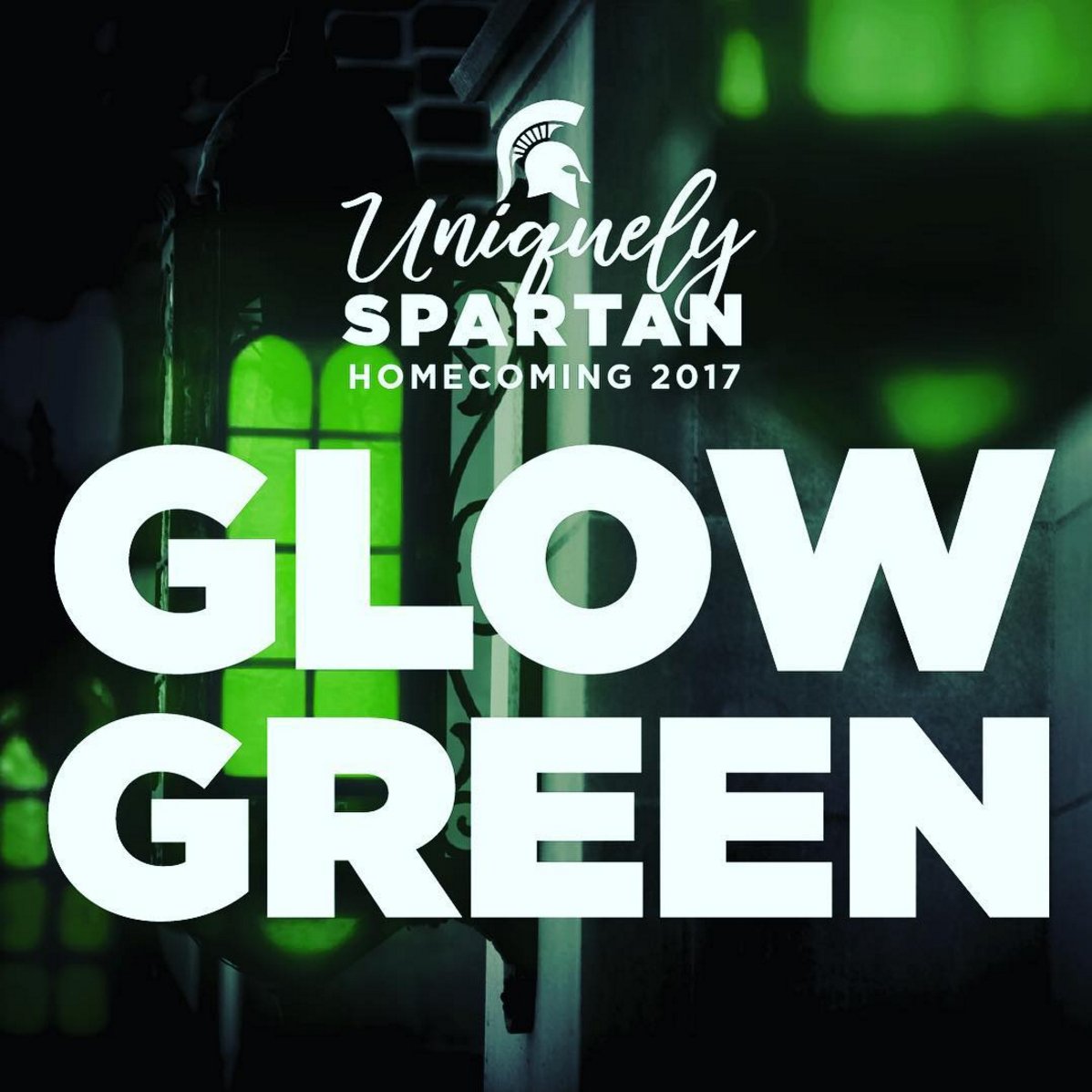 MSUComArtSci's tweet photo. Attention Spartans: Make sure to swap your lights with green bulbs for homecoming next week and use #GlowGreen! https://t.co/tOt0G0fNfQ