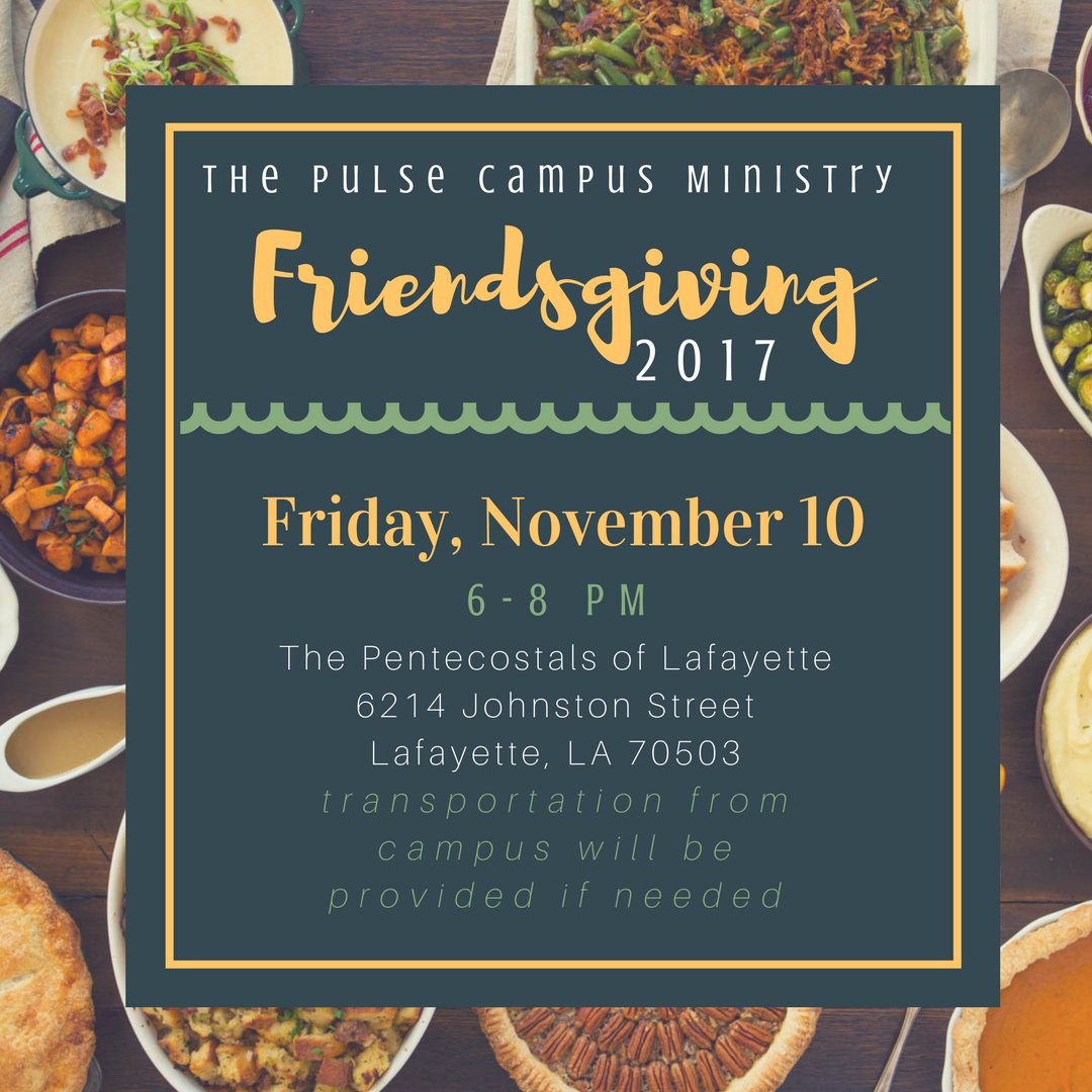pulse_ul's tweet photo. Make your plans now for November 10 at 6:00! There will be PLENTY of amazing food! We can’t wait to see you! #ThePulseUL https://t.co/hDQgNbjthE
