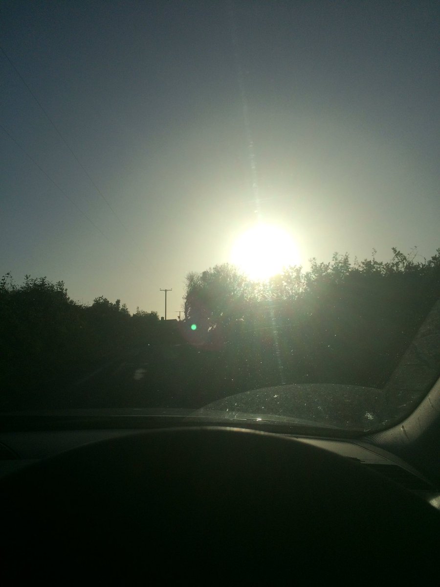 Tonight's drive home from work was mostly sunny.. #couldntsee #sunnynights #wherestheroad
