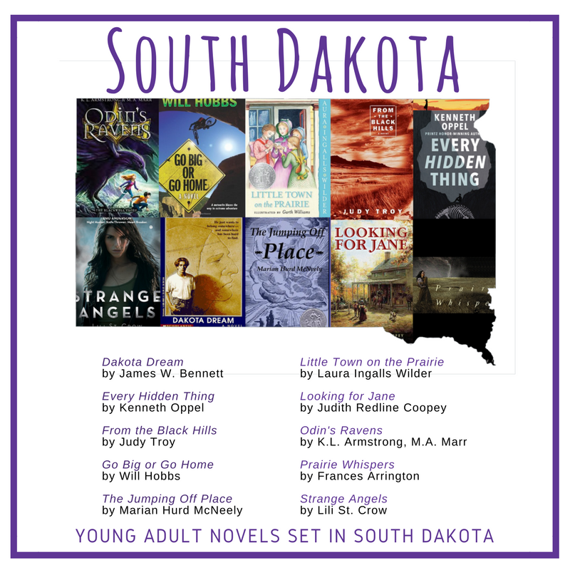 AbigailsWriting's tweet photo. Today I have the penultimate #YAbyState graphic to share with you, this one is highlighting ten #YA books set in South Dakota! https://t.co/QrKCPv3Hyo