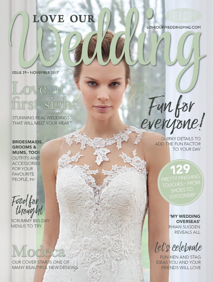 LoveOurWedMag's tweet photo. Here she is, our fabulous November cover featuring @ModecaUK! Isn’t she a beaut?! 💕 #weddinghour #issue29 https://t.co/sylPSCL74m
