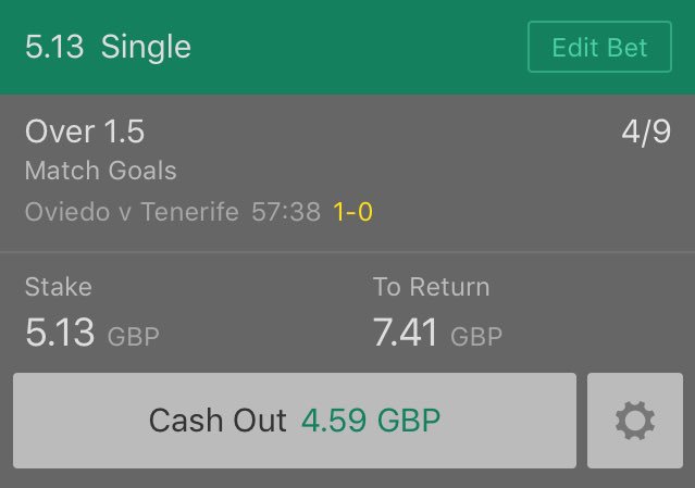 OnePoundPunt's tweet photo. ▪️£1-£20 In Play Pot Builder Challenge▪️
Bet 5.
£5.13 Returns £7.41 @ 4/9.
Hit ❤️ if on.
#InplayPotbuilder
#LiveBet
#Oviedo https://t.co/0wZtPo9sXm