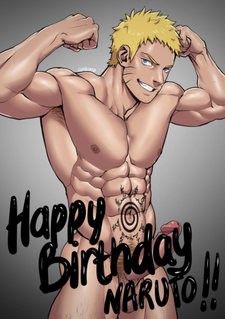suyo-kun: Naruto in birthday suit I know it’s late but it’s better than not...