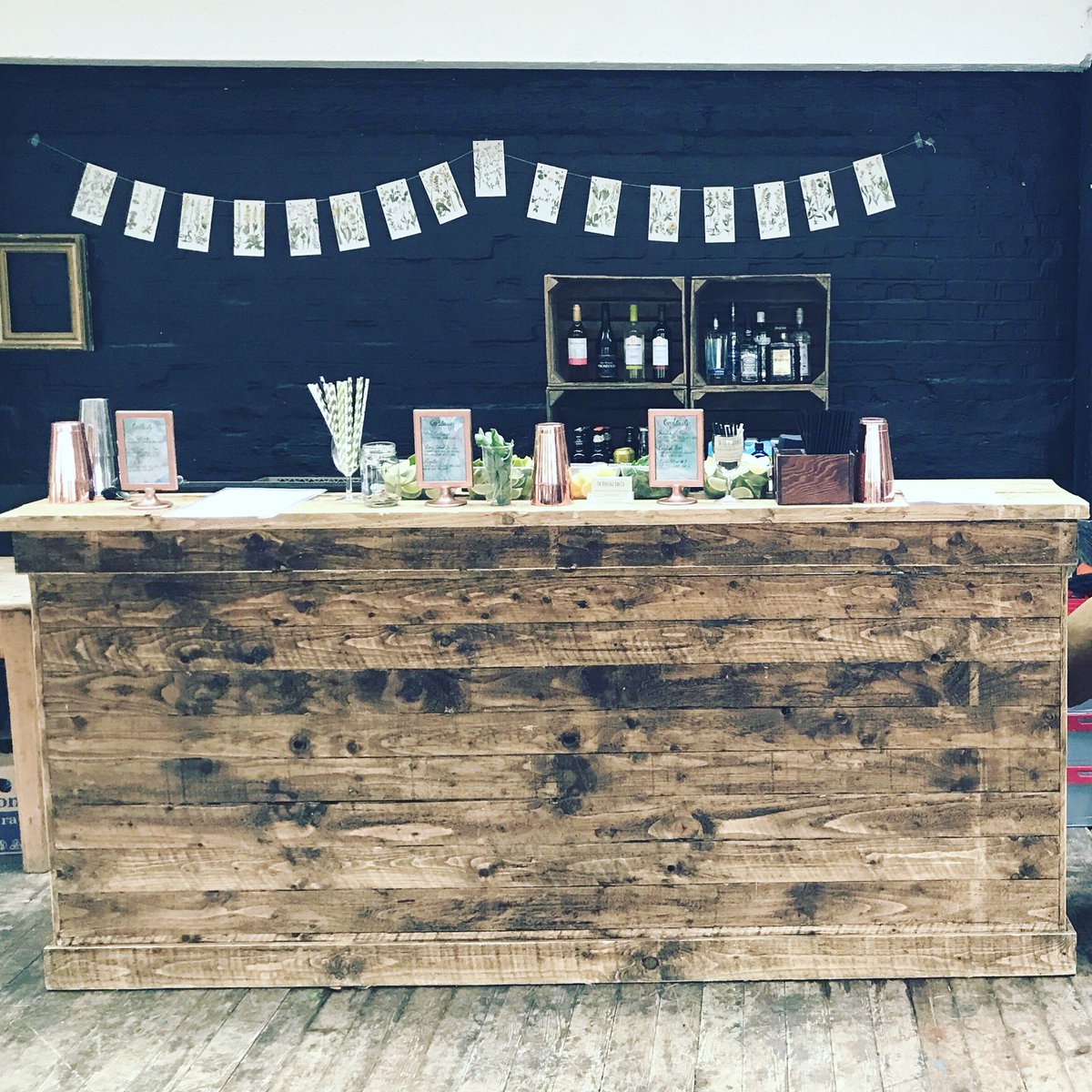 Our vintage wooden bar can add the vintage flare to any venue... #WeddingHour #MobileBar