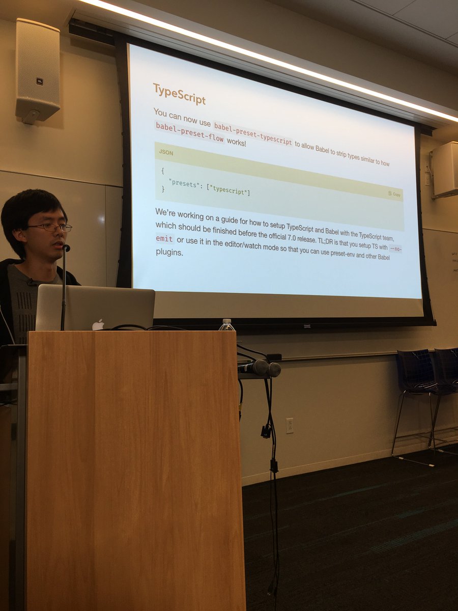 TypeScript coming to Babel eh! #PGDay 👏 <a href="/left_pad/">henry</a>