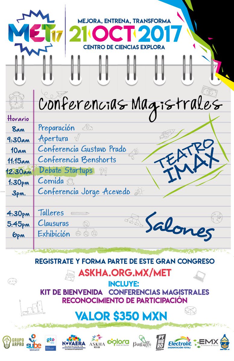 ExploraLeon's tweet photo. #Apúntate ¡Ya esta cerca #MET2017! 
Mejora, entrena, transforma. 
➡️ Próximo 21 de octubre en EXPLORA. https://t.co/vfAud8oSKl