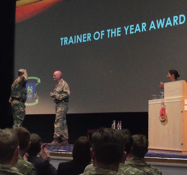 Well done to Cpl 'Knoxy' Knox from ATU (NI) on being awarded Army Reserve Trainer of the Year at RMAS today