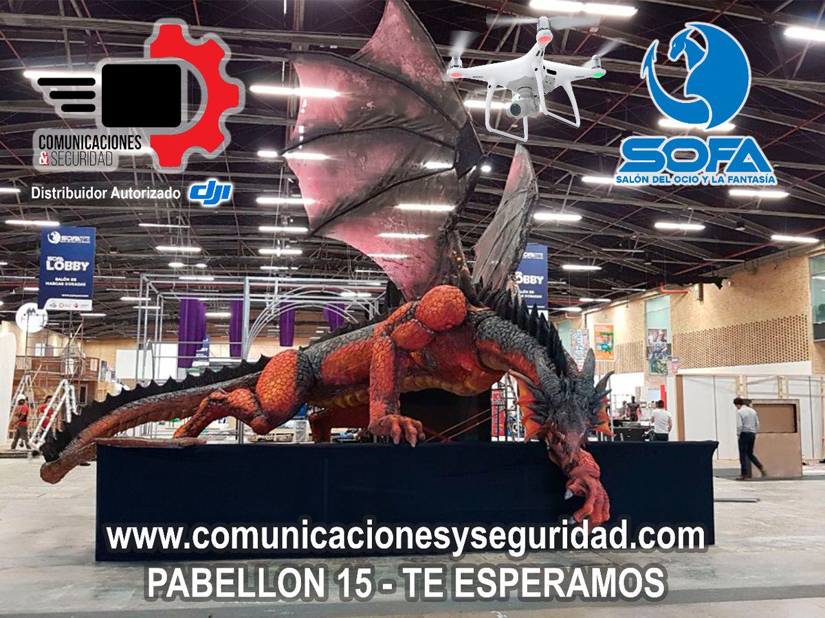 DJICYS's tweet photo. Comunicaciones y Seguridad está presente en el Salón de Ocio y Fantasía SOFA 2017. Visitanos en Pabellón 15 
#SOFA2017 #DJI #FelizMiercoles https://t.co/RmywzEHYgm