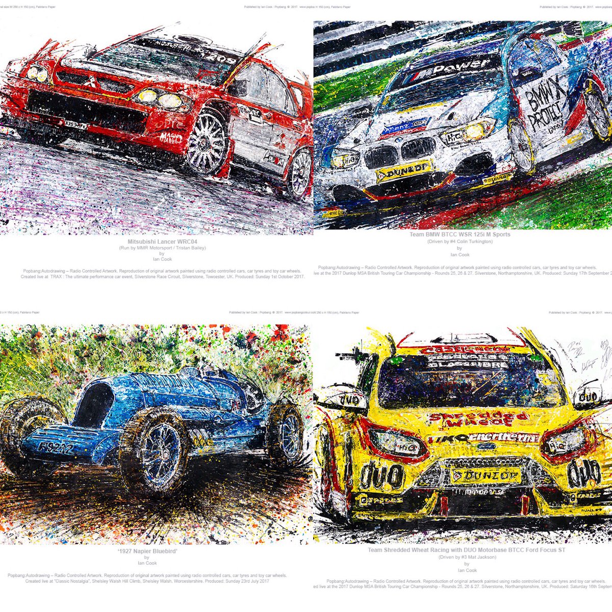 Good news! These new <a href="/Popbangcolour/">Popbangcolour</a> artworks are now available as prints on the popbangcolourshop.com - which one is your favourite? 👀🚗🎨🏁