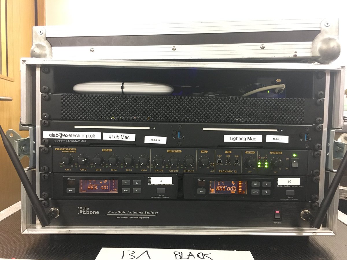 ExeTechExeter's tweet image. We built a rack! Including gear from @ETCInc @thomann @MarantzEurope @Apple and @NeutrikOfficial #techielife