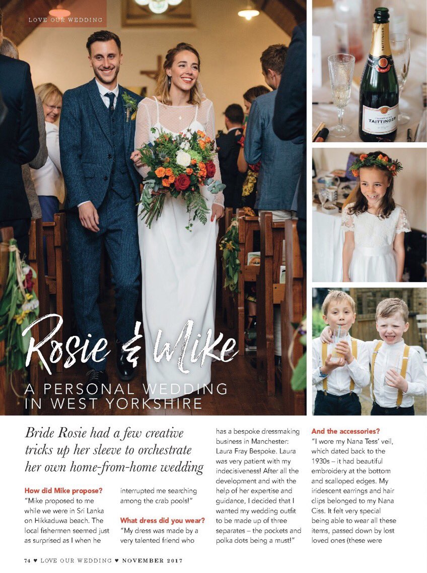 A rustic real wedding in Yorkshire with a <a href="/FrayBespoke/">LauraFrayBespoke</a> wedding dress! #weddinghour