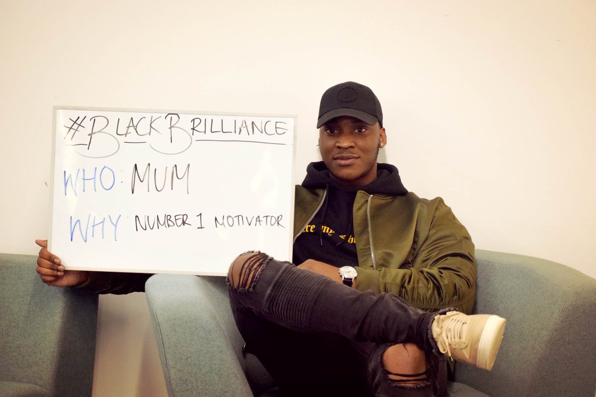 Ayo admires his number one motivator, his Mum!  #BlackBrilliance  #BHM    #UEABHM17