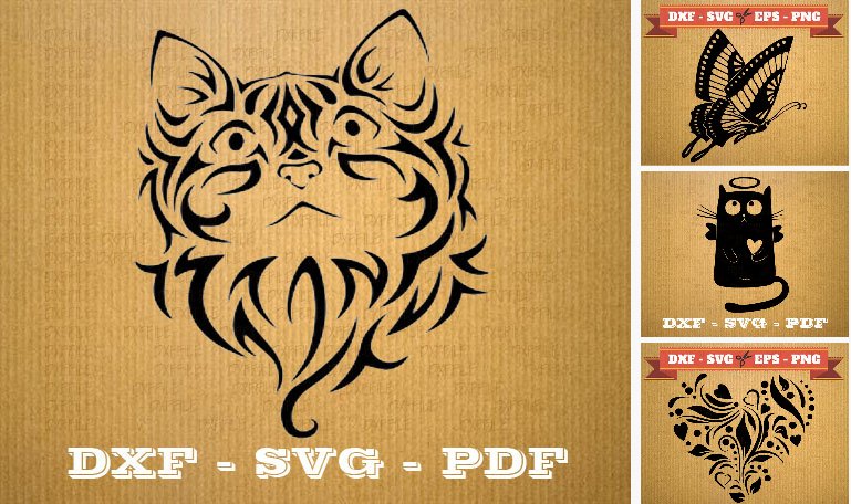 Download Svg Digital Cut On Twitter Format Dxf Tribal Cute Cat Cnc Cutting File Supplies Etsymktgtool Https T Co 1onrujjtnn 3D SVG Files Ideas | SVG, Paper Crafts, SVG File