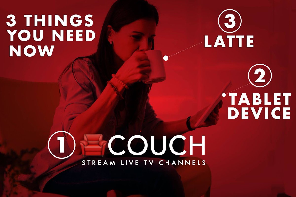 LIVETVCanada's tweet photo. We all have many things we crave for, but if you actually list the 3 things you need now, what would they be? #COUCH #Latte #TabletDevice https://t.co/dQv3cDG4uN https://t.co/4eZBl7kdP9