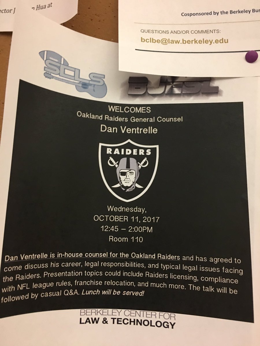 Today we were lucky enough to have Dan Ventrelle of the #Raiders speak to our members regarding legal issues facing the team