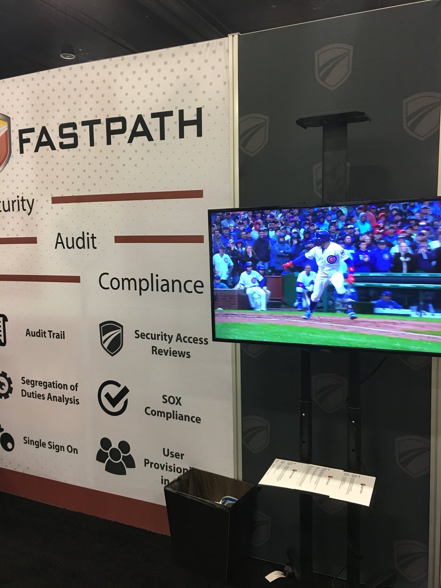 GoFastpath's tweet photo. Stop by booth 745 and watch the @Cubs and talk security #AXUGSummit #GPUGSsummit #NAVUGSummit https://t.co/BTf3Xu3HcD