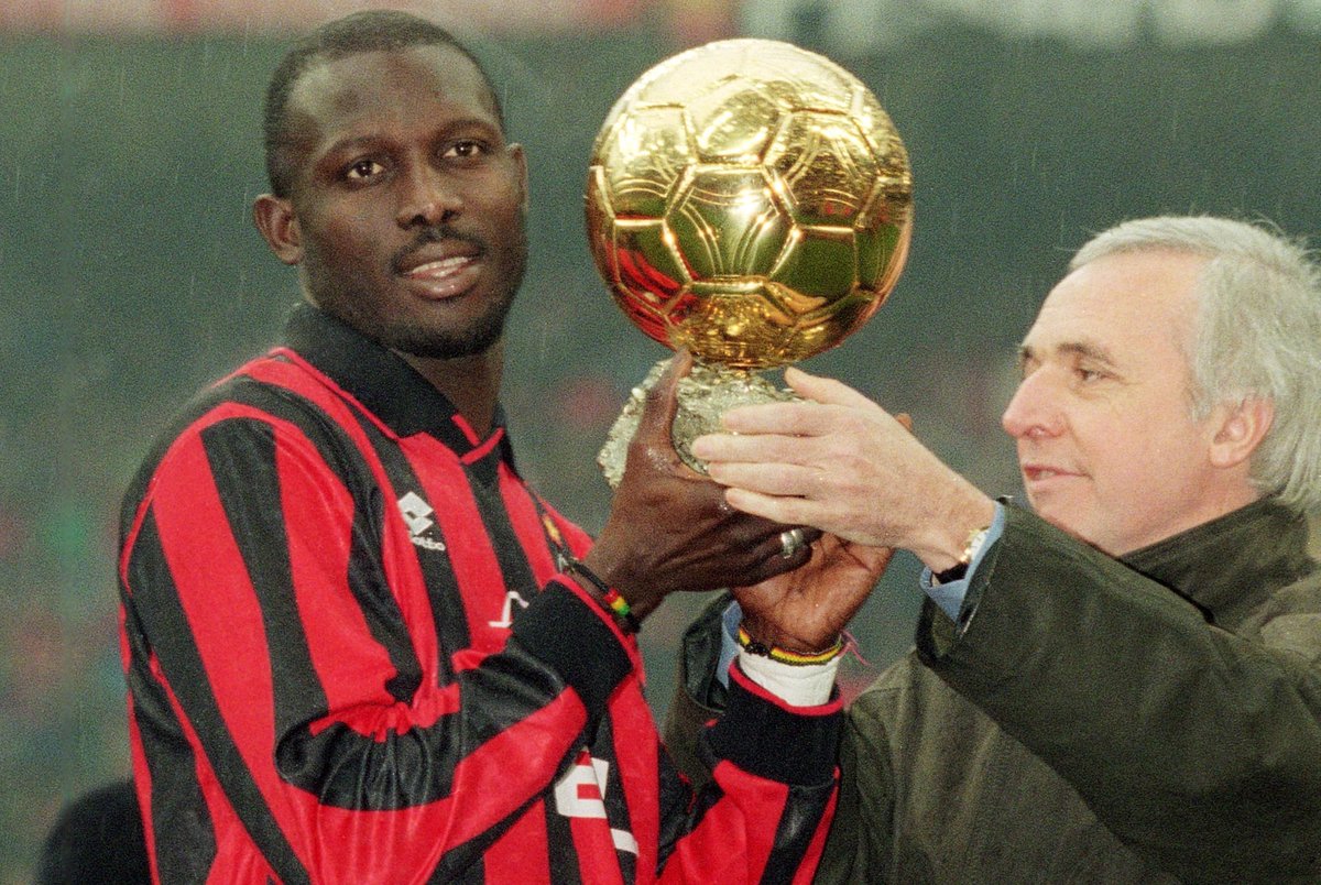 Sportive23 on Twitter: &quot;George Weah, the first and only African player to  win Ballon d&#39;Or, and World player of the year (1995) elected president of  Liberia.… https://t.co/G5IoMXyOKE&quot;