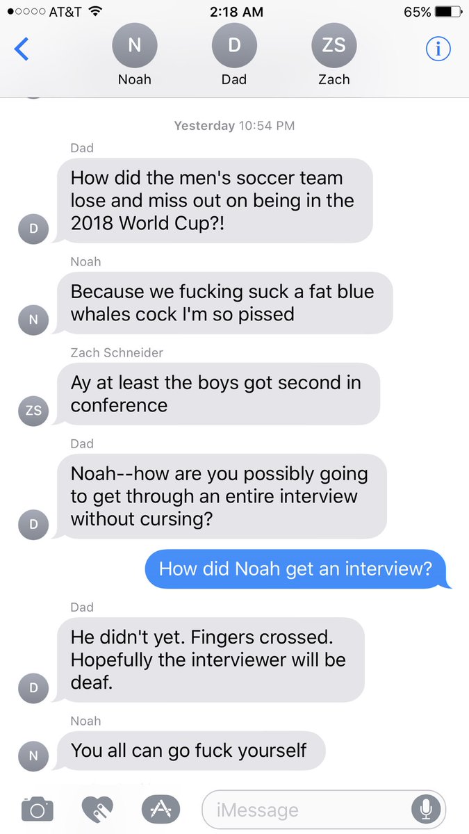 jschneids21's tweet photo. Bet your family groupchat doesn't sound like this https://t.co/1HLNC6xIiQ